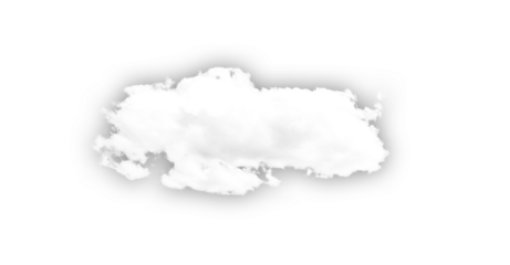 Stylized White Cloud brush – Soft Edges and Minimalist Sky Element for Weather and Graphic Design Themes