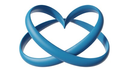 Blue intertwined hearts