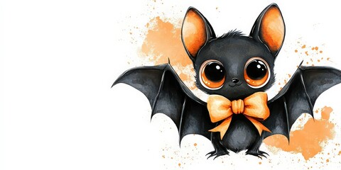 Decorative Halloween bat figurine on a light surface.