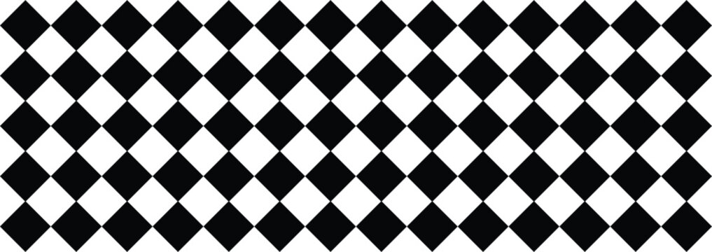 Retro diner seamless black and white checkered tablecloth pattern for vintage cafe and kitchen design.checkered seamless pattern. Endless background. Racing flag texture,stripe speed texture,repeating