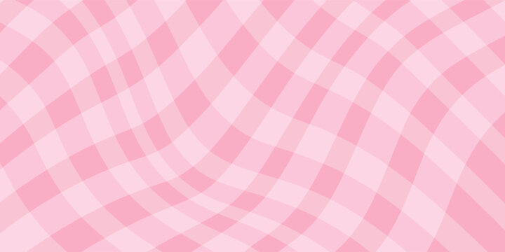 Abstract pink candy seamless plaid pattern. Sweet pastel pink gingham pattern, pink plaid