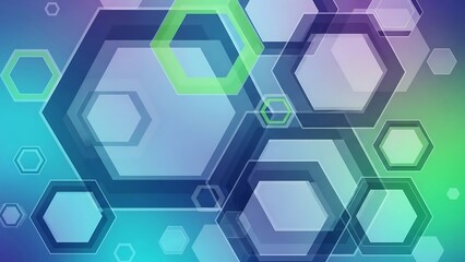 Hexagonal Shapes with Gradient Background.