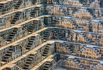 Chand Baori in Abhaneri, built in the 8th&ndash;9th century CE by King Chanda, is a deep, geometric stepwell with 3,500 steps, showcasing ancient water conservation, climate-smart design.