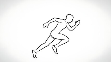 Athlete running with dynamic movement and energy