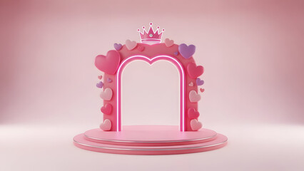 Happy mother's day pink archway decoration for family celebration