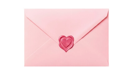 Pink heart shaped pendant necklace isolated on transparent background