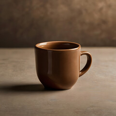 cup of coffee on wooden table