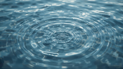 Water Splash Circles, Ripples on Surface, Close Up Water Background