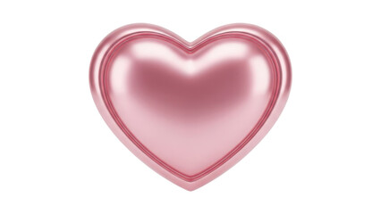 Pink heart symbol isolated on transparent background