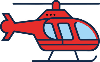 Emergency medical service air ambulance helicopter vector for rescue operations