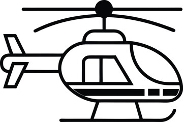 Modern civil passenger helicopter vector illustration for air transport