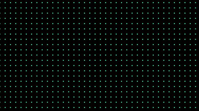 Abstract Cyan Polka Dot Grid Motion Background with Minimalist Digital Point Pattern and Smooth Seamless Loop Animation
