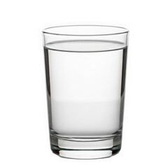 A clear glass filled with water