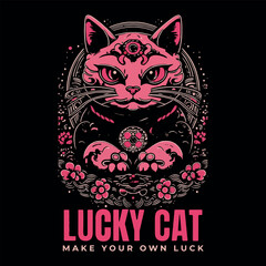 Cat typography vector t-shirt design print