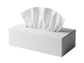 Open box of facial tissues isolated on transparent background