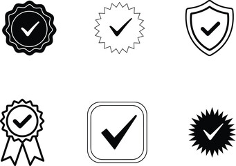 Check mark icons for approval and verification purposes