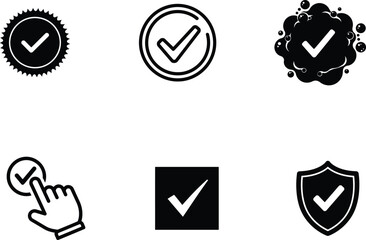check mark icons for approval and confirmation
