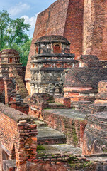 Nalanda University ruins in Bihar reveal a vast ancient learning center, founded in the 5th century CE, famed for monasteries, libraries, and global Buddhist scholars.