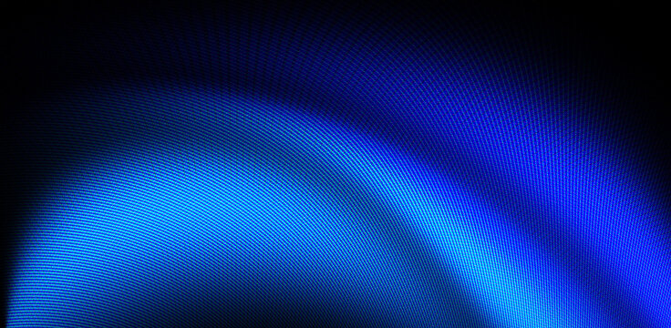 Abstract Blue Silk Waves Background with Carbon Fiber Texture &ndash; with Soft Light Glow Halftone 