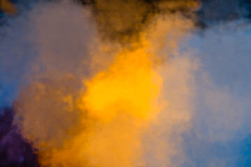 Abstract Background Texture of Golden Reflection in Blue Water Creating an Ethereal Autumn Mood with copy space