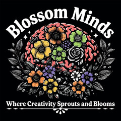 Flowers typography vector t-shirt design print