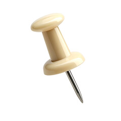 A single ivory-colored pushpin isolated against a pure black background
