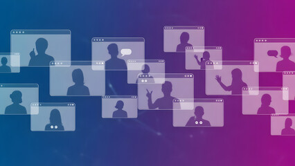 silhouette of business people. GENERATIVE AI