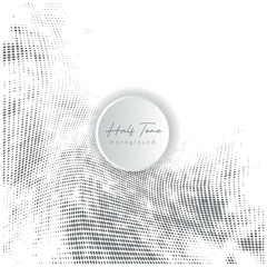 Creative abstract black and white halftone background for graphics