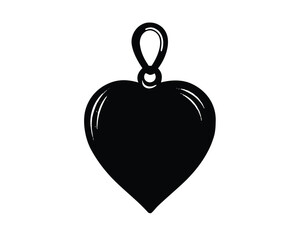 heart charm vector on white background