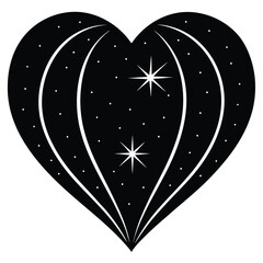 heart dazzle vector on white background