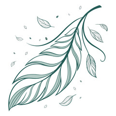 Minimal Eco Harmony Abstract Leaf Motion Icon