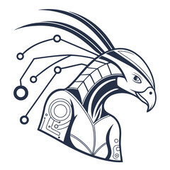 Minimal Future AI Inspired Smart Flow Abstract Icon