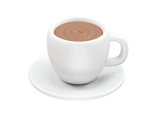 Coffee cup icon 3d render illustration 