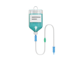 Infusion bag icon 3d render illustration 