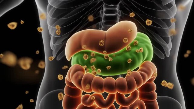 Microscopic View of Bile Flow Through Hepatic Canaliculi in 3D