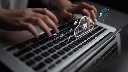 Cloud computing, cloud strategy, and cloud technology transforming digital infrastructure with scalable services, secure data storage, and cloud-based digital business solutions. Muxer