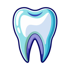 Tooth on transparent background