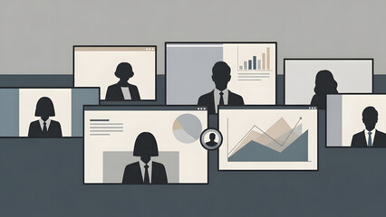 business people icon. GENERATIVE AI