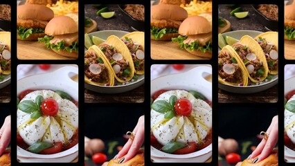 Modern Grid Layout Clean Multi Panel Slideshow