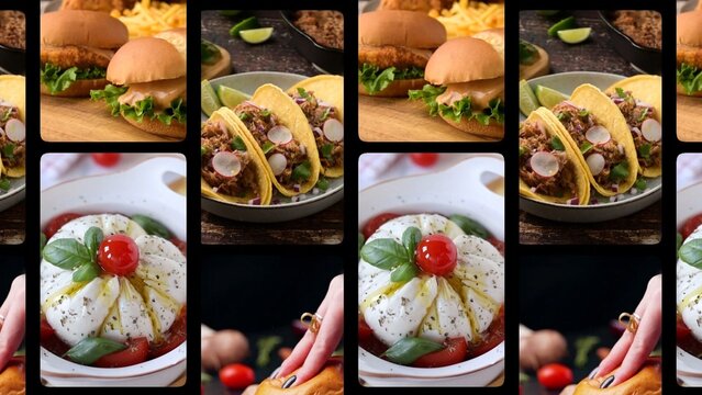 Modern Grid Layout Clean Multi Panel Slideshow