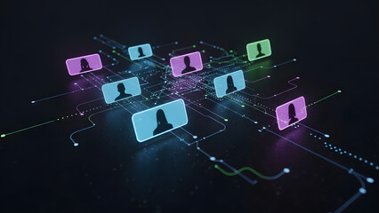 abstract technology background. GENERATIVE AI