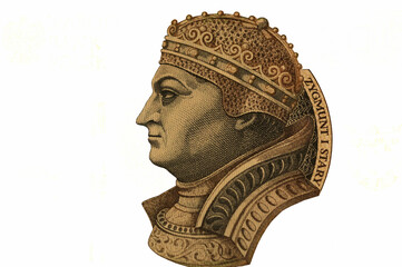 portraits of Polish kings on coins