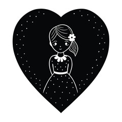 sweet hearted vector on white background