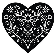 valentine flow vector on white background