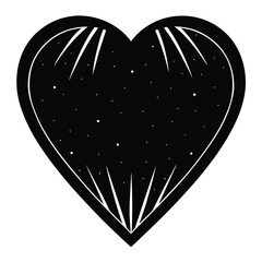 valentine mood line vector on white background