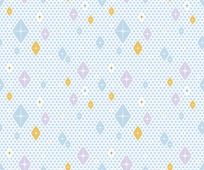 Pastel Crystal Star Seamless Pattern