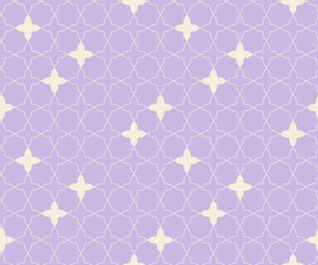 Lavender Quatrefoil Seamless Geometric Pattern