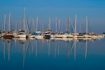 yachts in marina