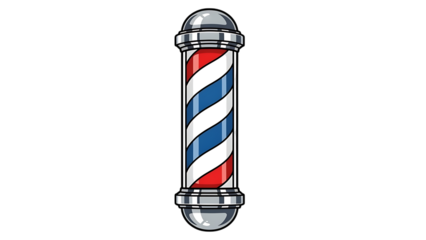 Barber pole icon isolated on transparent background