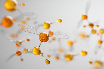 Innovative translucent firefly zinc and bisabolol demonstrate unique molecular structure and properties in scientific study at a laboratory setting
